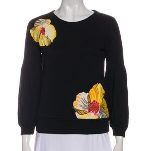 KAREN MILLEN Embroidered Balloon Sleeve Sweatshirt